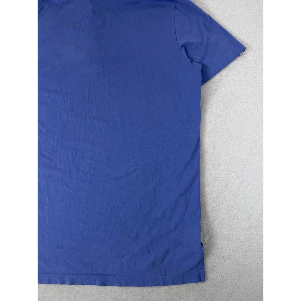 Polo Golf Ralph Lauren Men's Medium Blue Stretch Lisle Performance Polo Shirt